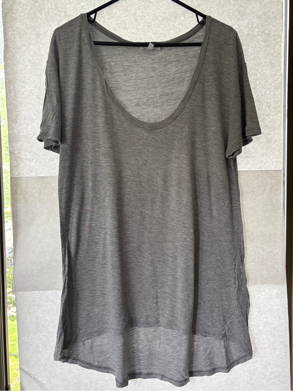 Leith Scoop Neck Short Sleeve Tee - Gray